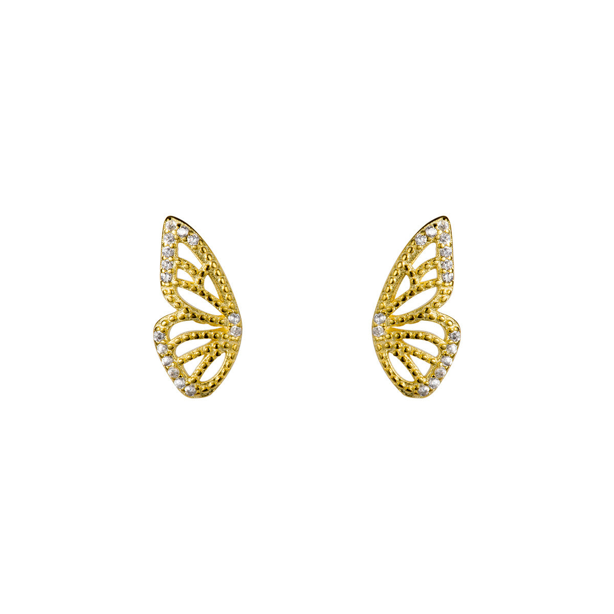 Hollowed-out Butterfly Stud Earrings