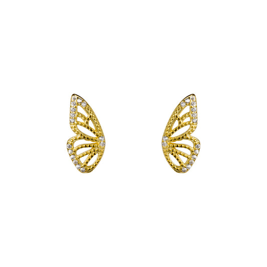 Hollowed-out Butterfly Stud Earrings