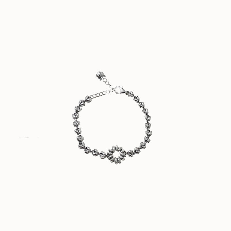 Heart Bloom Chain Bracelet