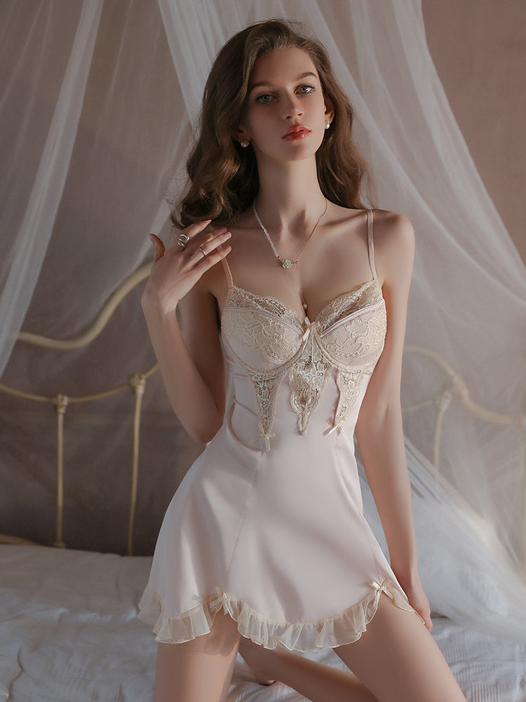 Sexy Lace Backless Chemise Nightwear for Women